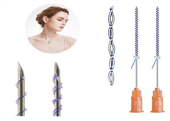 Απορροφήσιμο κολλαγόνο Pdo Thread Filler Cog 6D W Cannula Lifting Thread