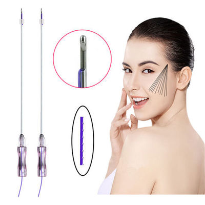 Σταθερό Απορροφήσιμο Korea Barbed 4D Cog W Blunt Pcl Pdo Thread για Ανύψωση μάγουλου Σφίξιμο σώματος