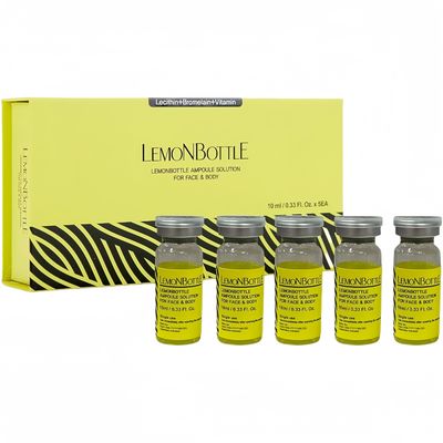 Μπουκάλι με λεμόνι 10mlx5 Reducing Double Chin Fat Solution ενέσιμη