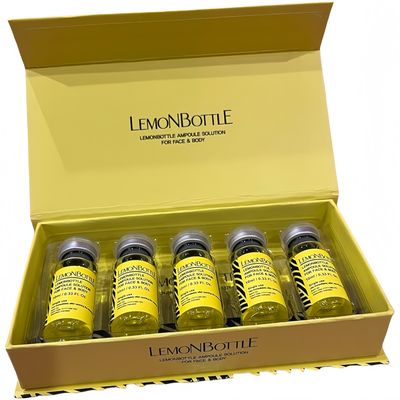 Μπουκάλι με λεμόνι 10mlx5 Reducing Double Chin Fat Solution ενέσιμη