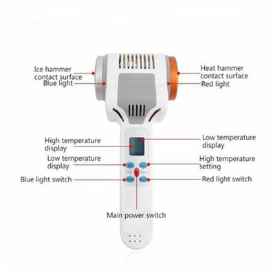 Μηχάνημα ανύψωσης θερμού ψυχρού σφυριού υπερήχων κρυοθεραπείας LED για ανανέωση δέρματος προσώπου