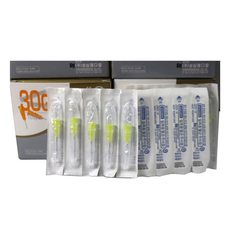 30G Meso Needle 4mm μήκος 304 ανοξείδωτο χάλυβα 100pcs / κουτί για δερματικό γεμιστήρα